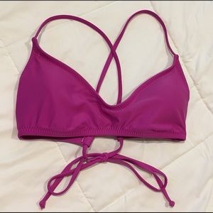 Lace back bikini top